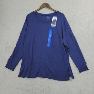 NEW Felina Womens Relaxed Fit Long Sleeve Top Lightweight Stretchy L// 25CT